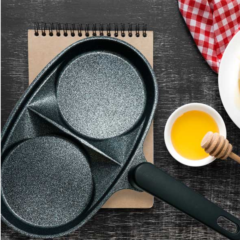 키친아트 인덕션휴브 2구6443 궁중팬 에그 계란 달걀 2구 후라이팬 코팅 : 비앤채