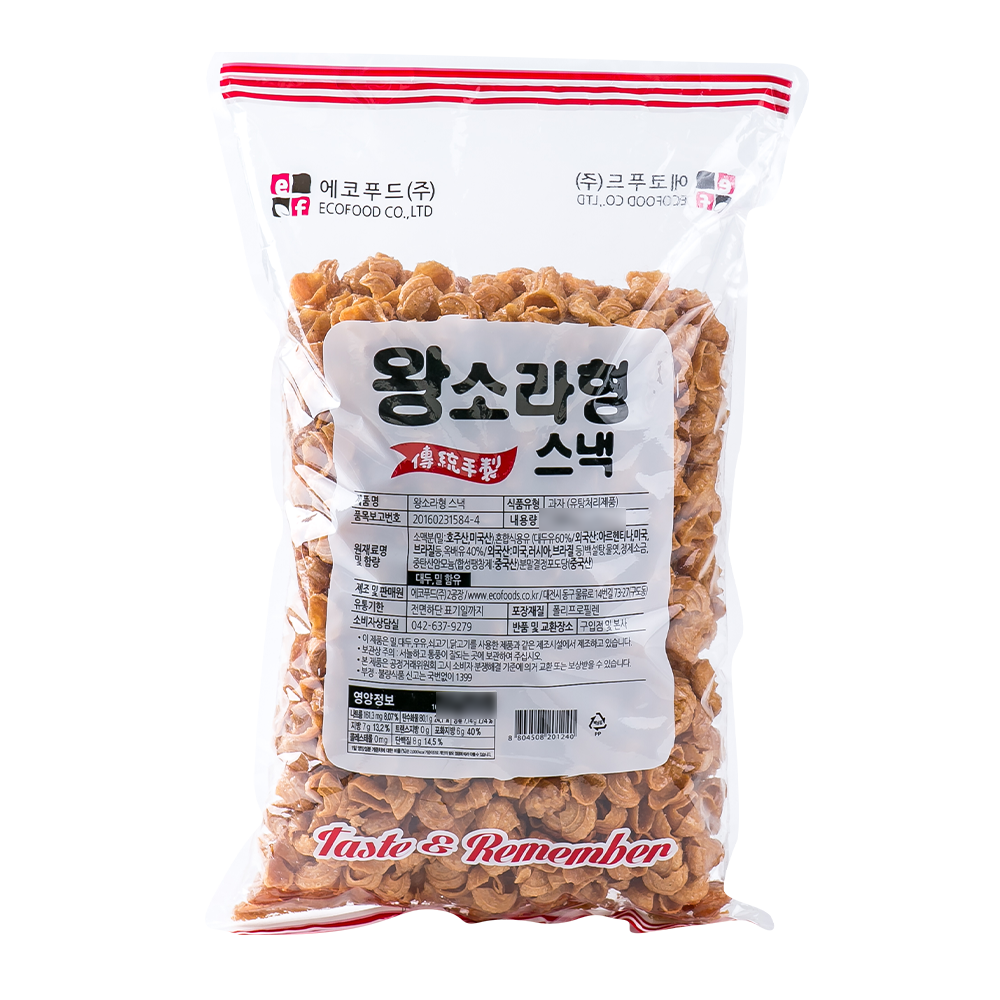 에코푸드 소라과자 왕소라형스낵 1.1kg : 존맛천국