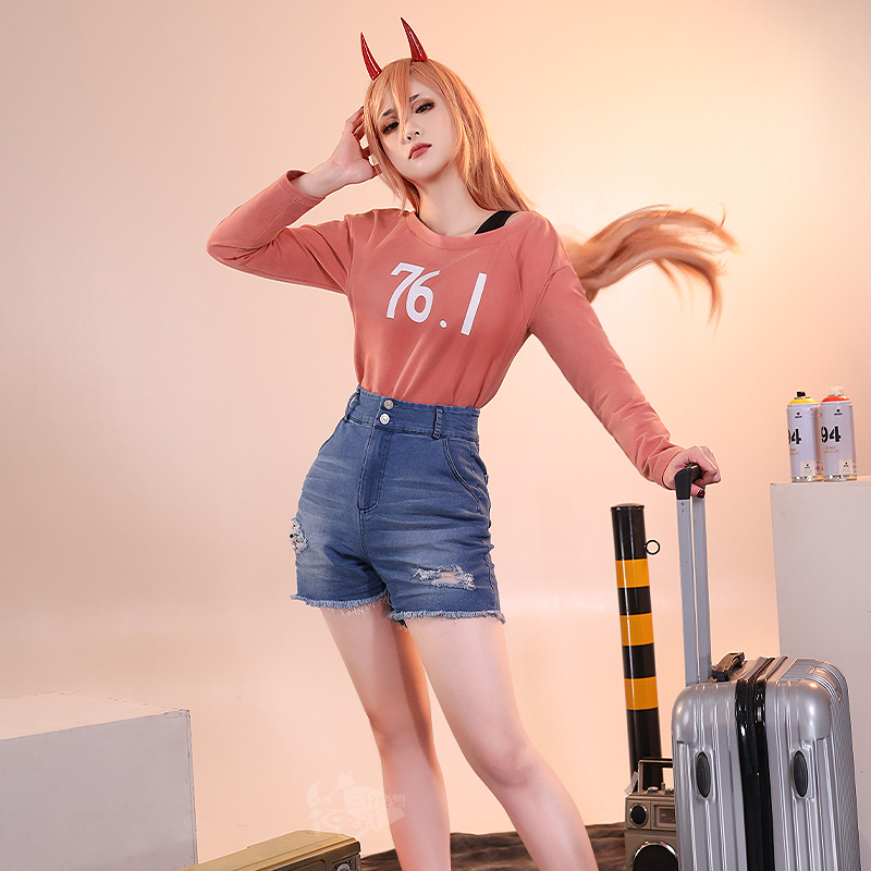 체인소 맨 삼점 망상 cosplay 여장 쿠스코로동만상 여성 여성복 : 제트구대