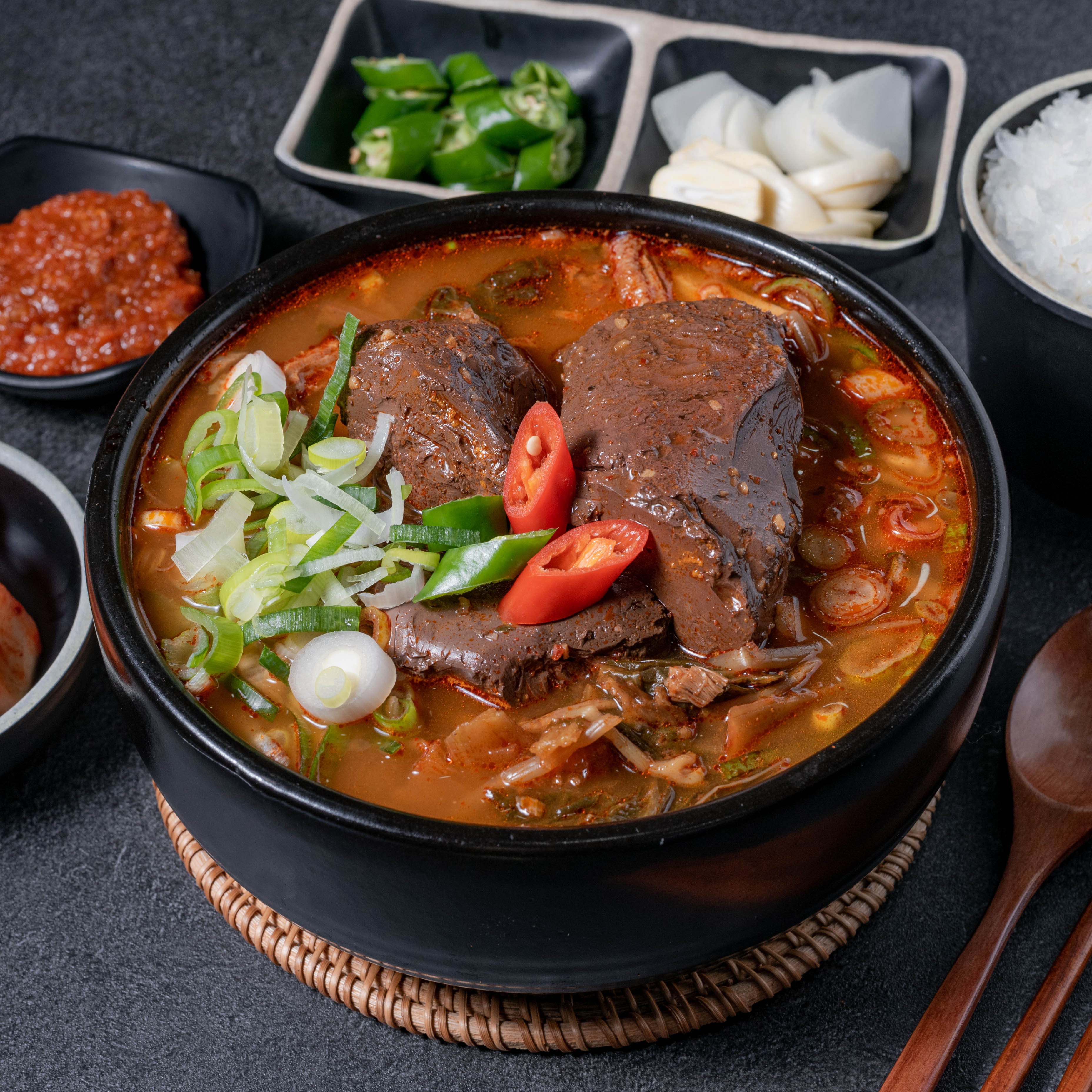 옛맛 고향 양촌 선지해장국 600g 가정식 업소용 간편조리식품 : 위플푸드