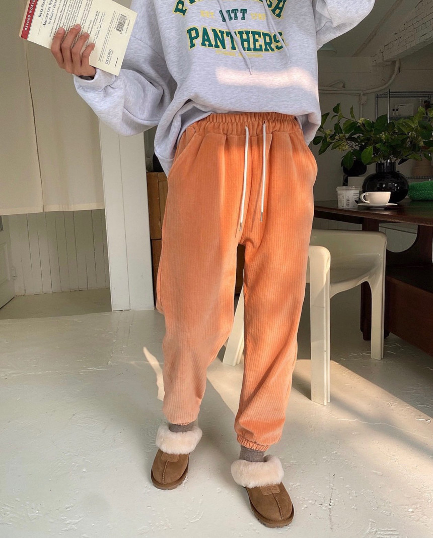 여성 코듀로이 골덴 조거 팬츠 트레이닝바지 (5COLOR) : 또와베베