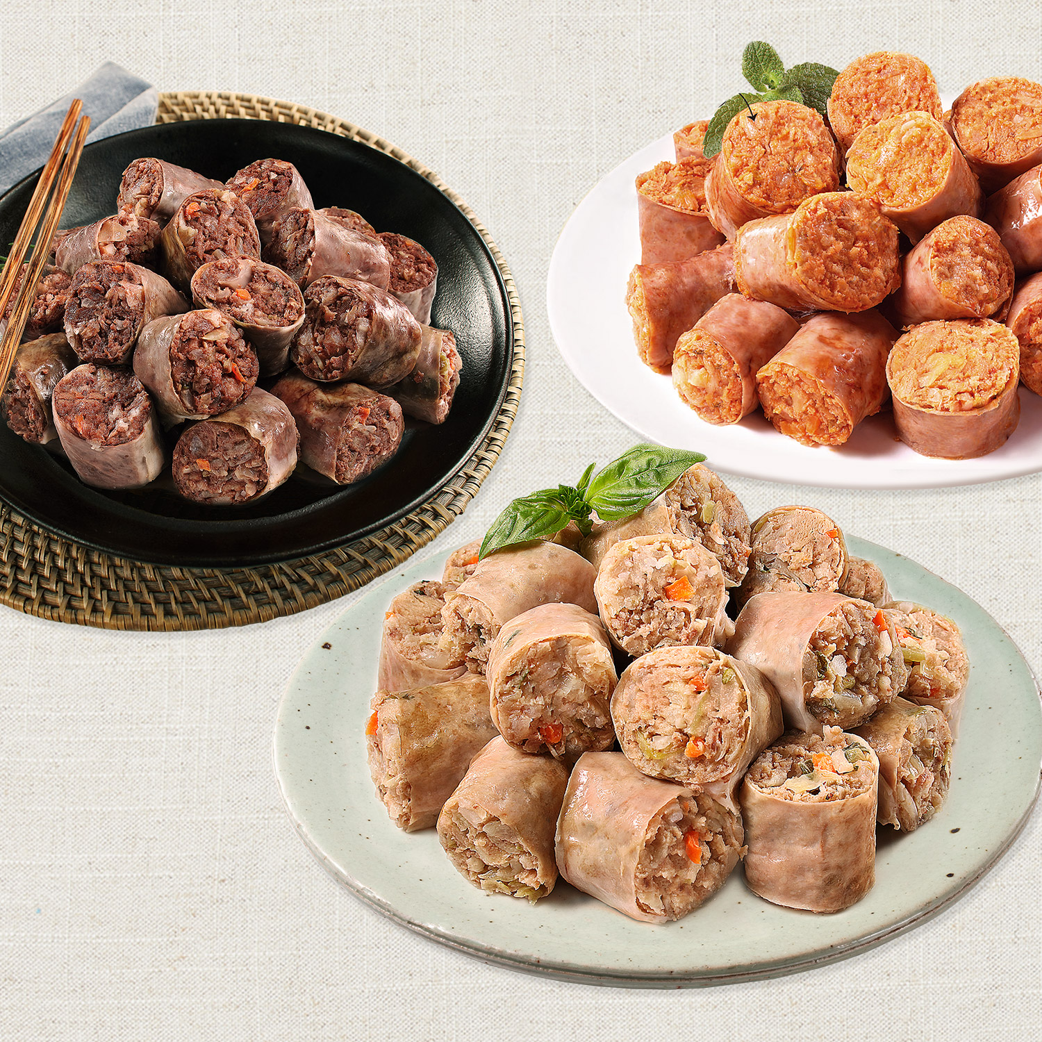 토종순대 + 김치순대 + 야채순대 3종 세트 : 이브로