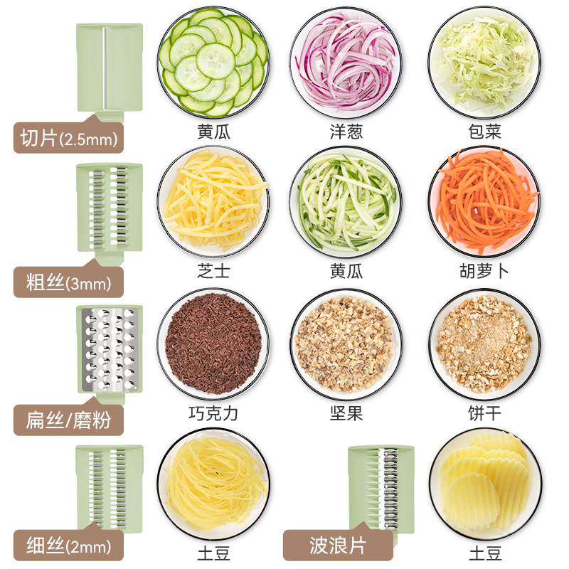 전동 채칼 파채 자동 채썰기 채소 절단기 전기 폭풍 야채 유물 다기능 가정용 롤러 강판 : 브리즈나인