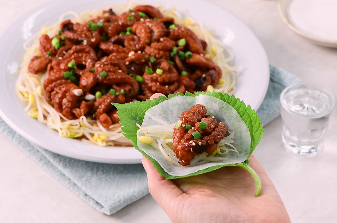 매콤 탱탱 쭈꾸미 양념 볶음 간편조리 밀키트 500g 캠핑 집들이 주꾸미 : 루아글로벌