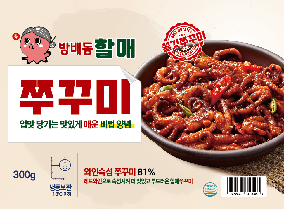 제철 쭈꾸미볶음 냉동 밀키트 혼밥족 혼술족 술안주 와인숙성공법 [방배동 할매 쭈꾸미 300g] : 휴스타일