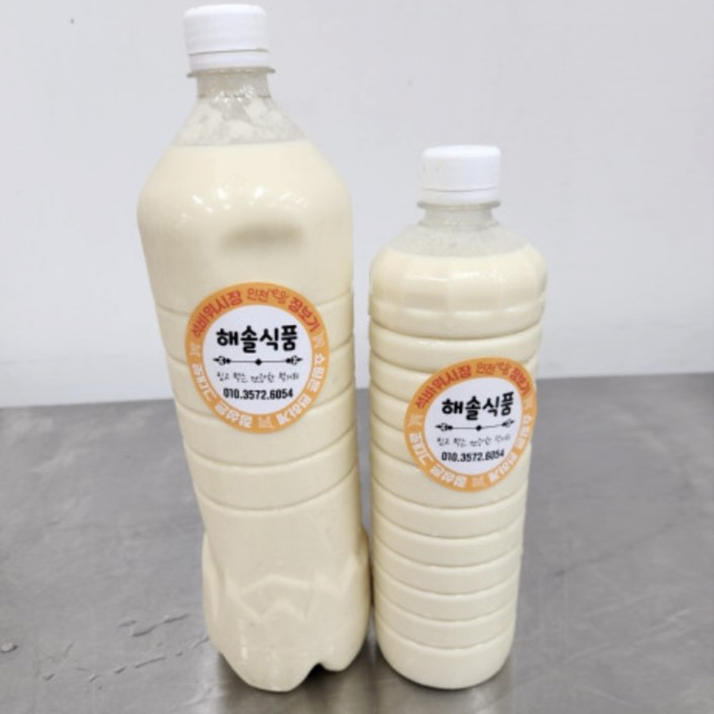 [미추홀구 배달] 맛있게 고소한 콩국 1L [석바위 해솔식품] : 동네시장 장보기