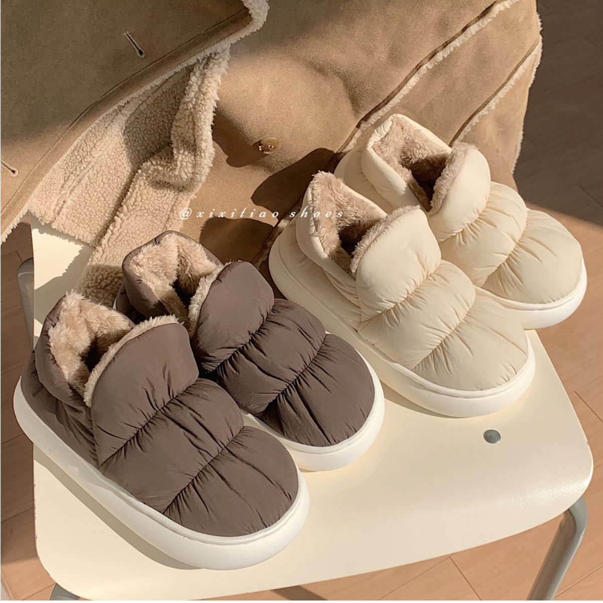 Couple Padding Cutie Winter Shoes 겨울 커플 패딩 신발 : 오휘 카운셀러 상점