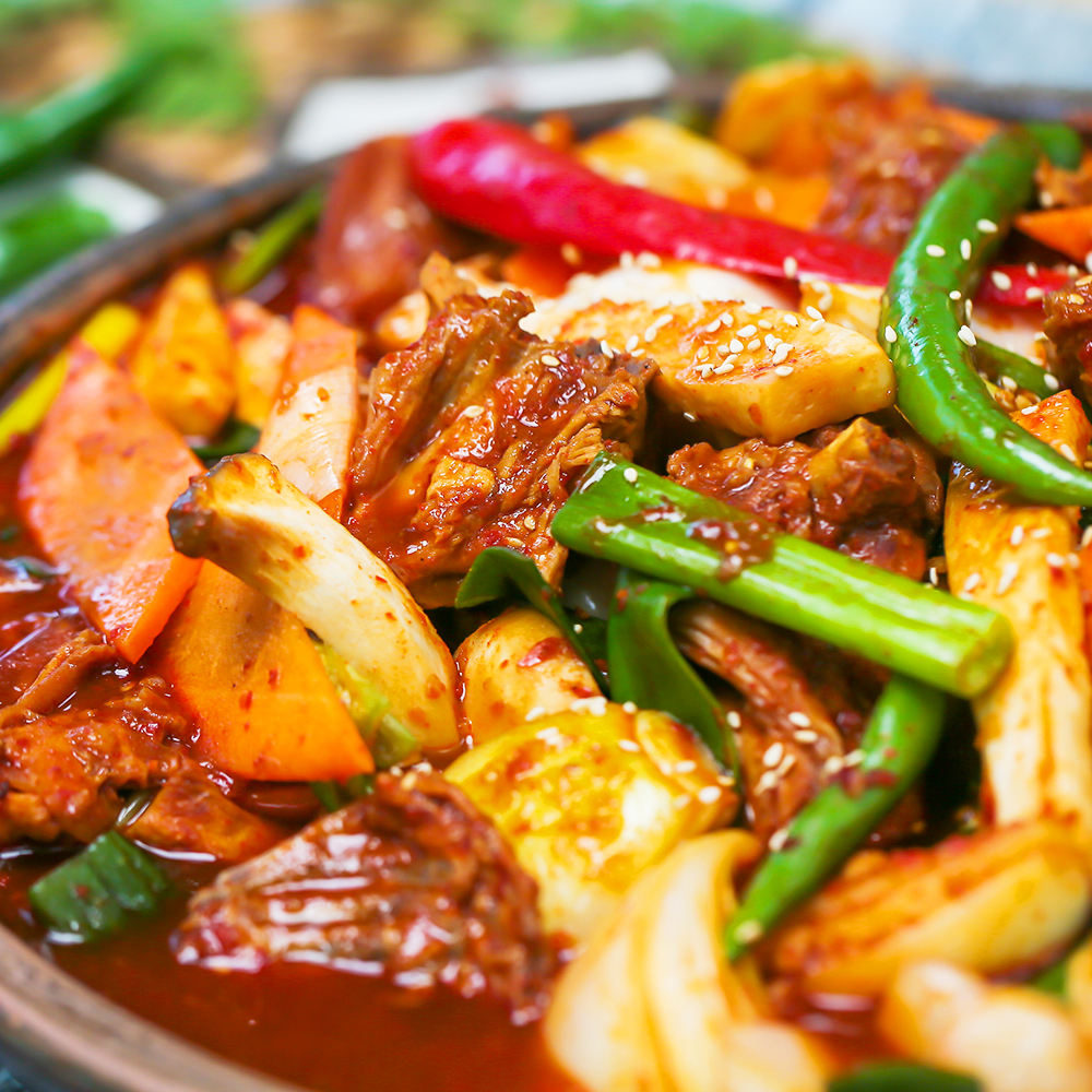 백림정 볶음탕 닭볶음탕 닭도리탕 찜닭 밀키트 캠핑 3인분 : 백림정