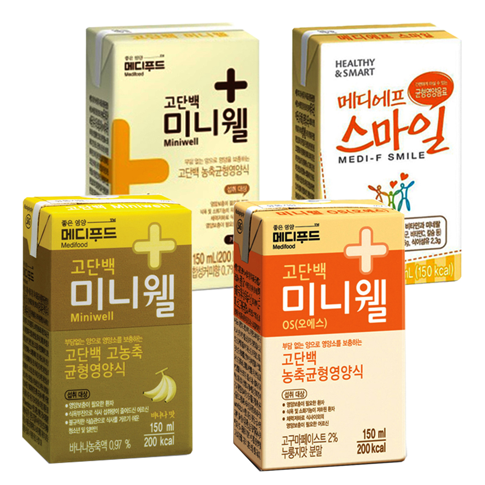 메디푸드 미니웰 바나나 고구마 커피 맛 스마일외 24팩 구성 환자 영양식 : 골드메디스
