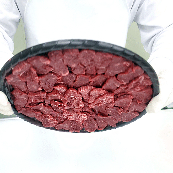 다둥이네 정육점 - 한우 뭉티기 250g 육사시미 뭉터기 초밥 국산 암소 소고기 설도 보섭살 양념소스 포함 : 다둥이네 정육점