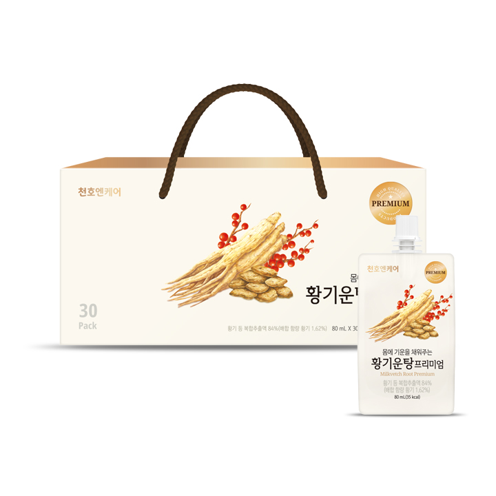 천호엔케어 국산 황기,맥문동 황기운탕 프리미엄 80ml X 30팩 : 천호엔케어