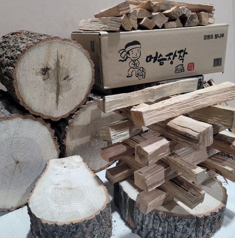강원도 잘마른 참나무 건조 캠핑장작 10kg 프리미엄 : 농업회사법인강치봉