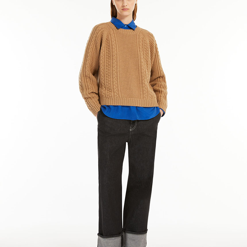 Max Mara WEEKEND 막스마라 ELID 에리드 울 스웨터 니트 카멜 : 체리시유럽