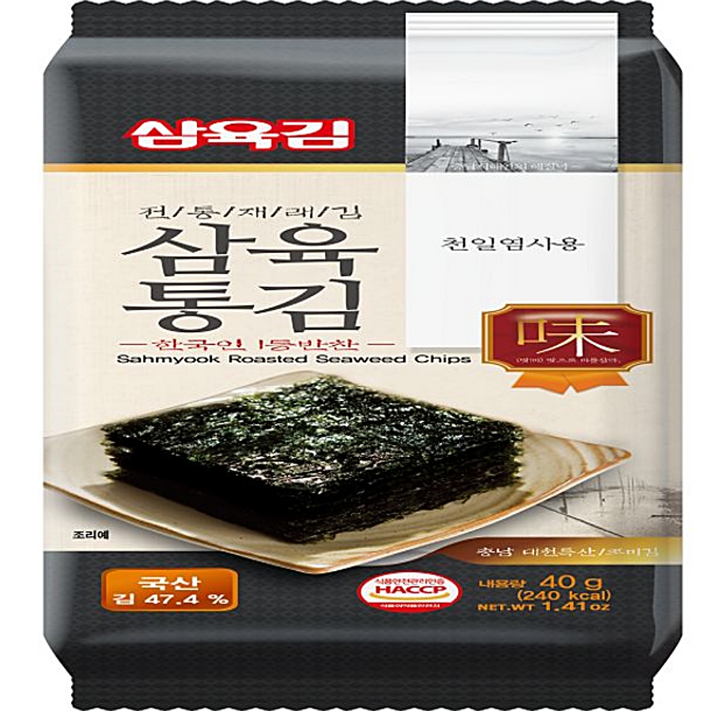 보령김 들기름김 삼육 통김 40g 8절64매 x 24봉 : 수앤서마켓B