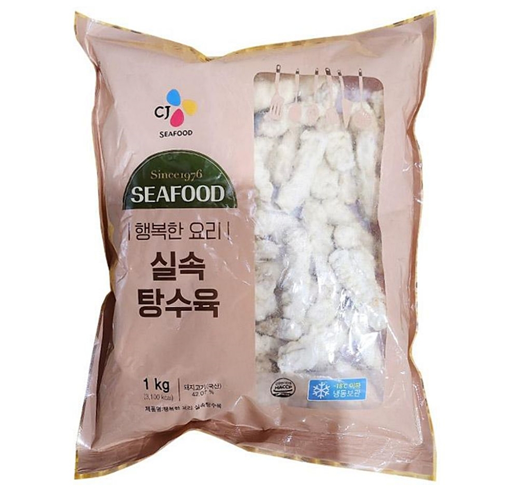 실속탕수육 간편조리식품 씨제이 1KG 튀김류 냉동 : 수앤서마켓B