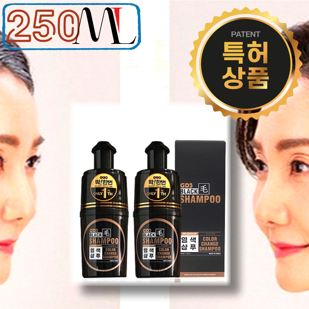 딱한번 염색샴푸 250ml 2병 지디에스 새치 : 나라홈