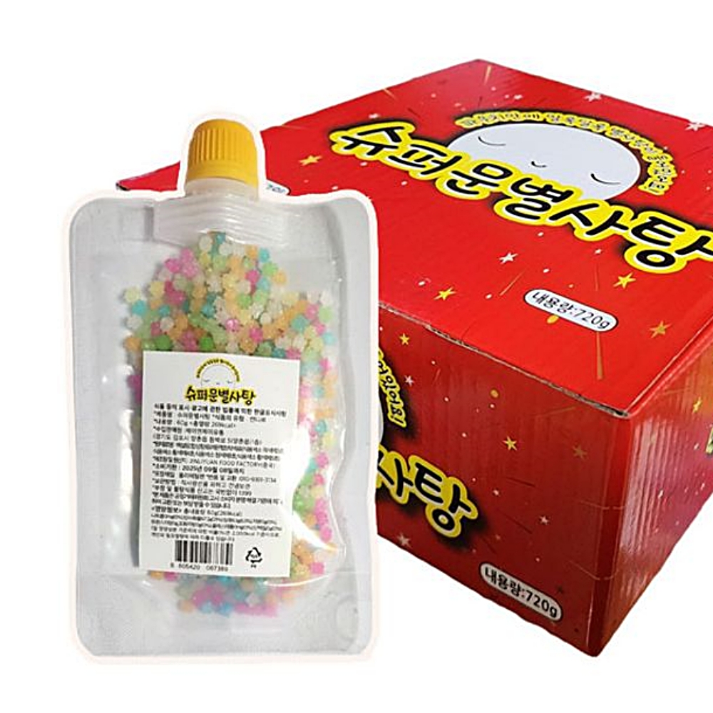 별사탕 슈퍼문사탕 슈퍼문 제이앤제이 60g X12개 사탕 캔디 : 수앤서마켓B