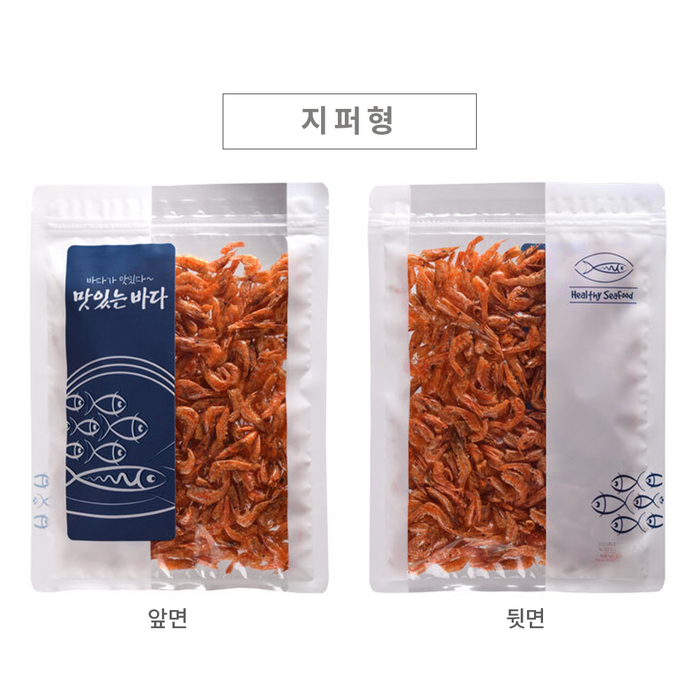 식품포장지 건어물포장지, 맛있는바다 100장 19x26cm (지퍼 선택) : 홍진포장