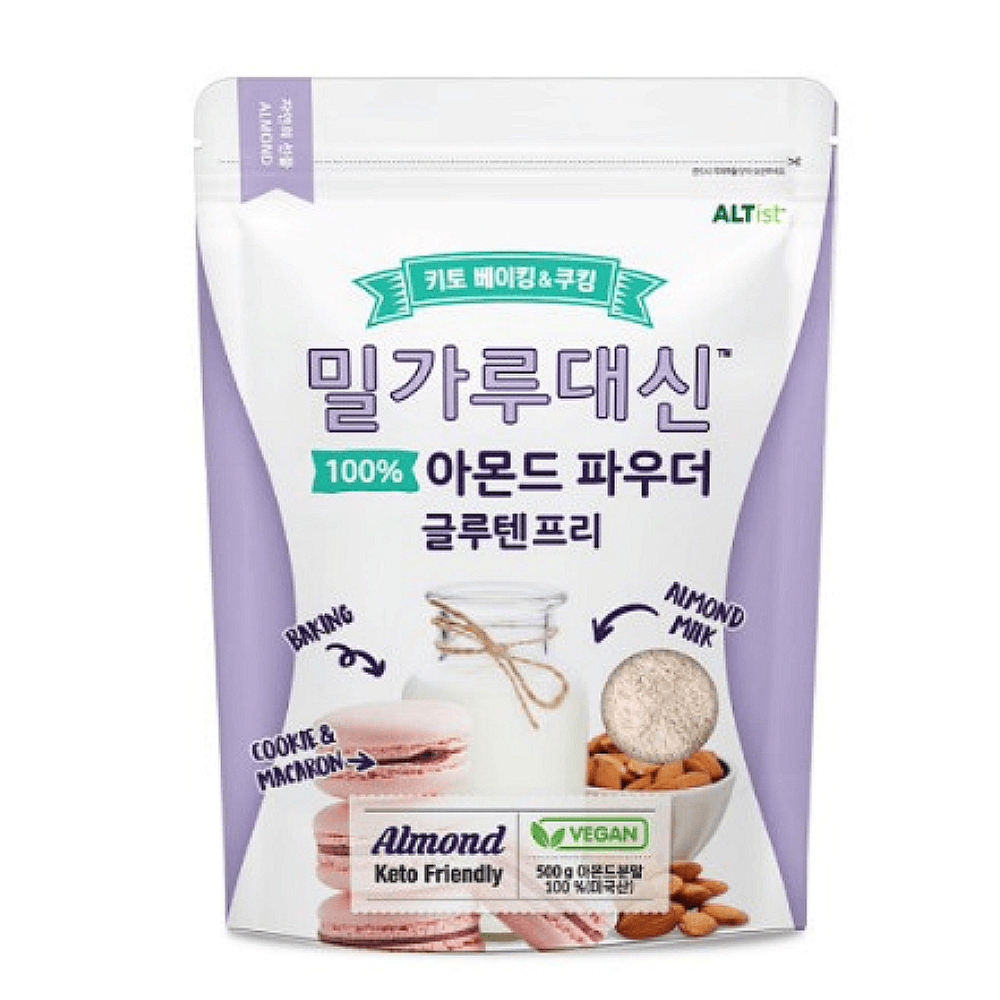 밀가루대신 아몬드파우더 500g [유통기한 24/02/09까지] : 왓푸드