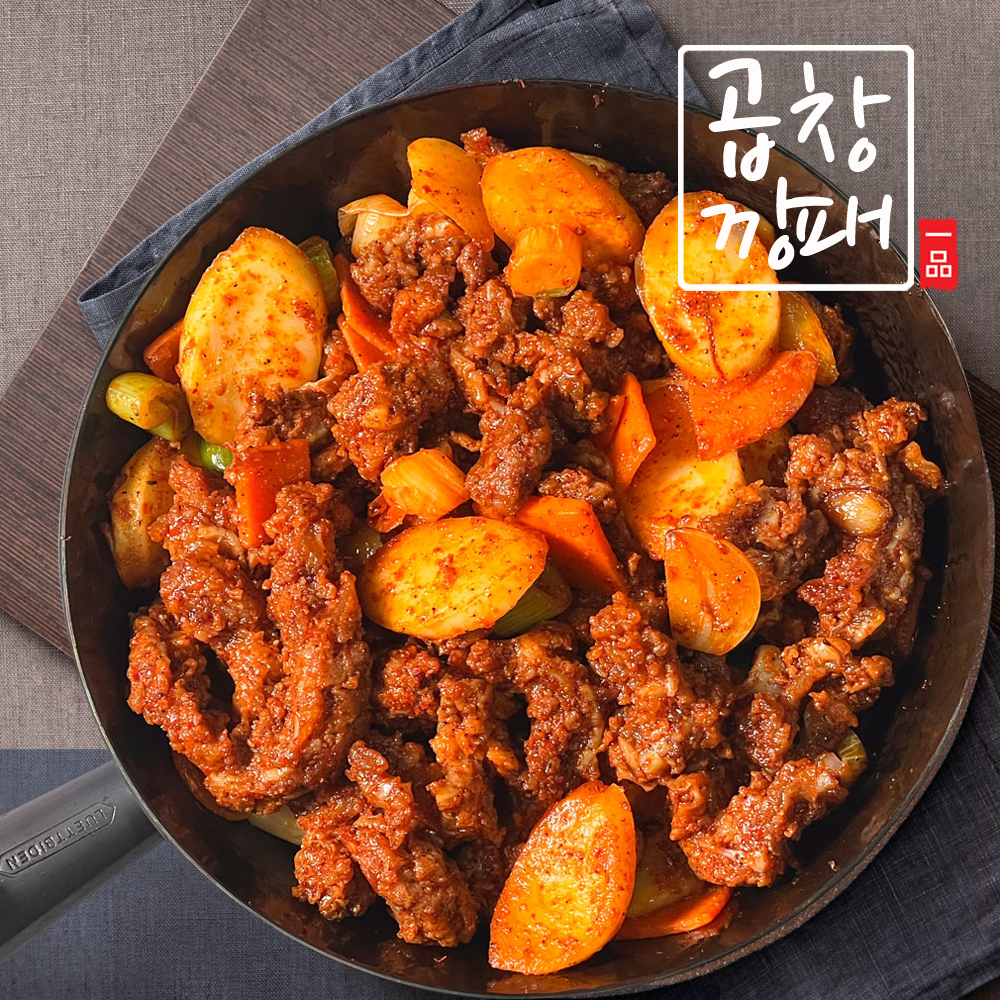 곱창깡패 숯불 직화 오돌갈비 300g 2인분 돼지갈비 오돌뼈 제육볶음 숯불직화구이 밀키트 풍미가득 : 풍미가득 곱창깡패