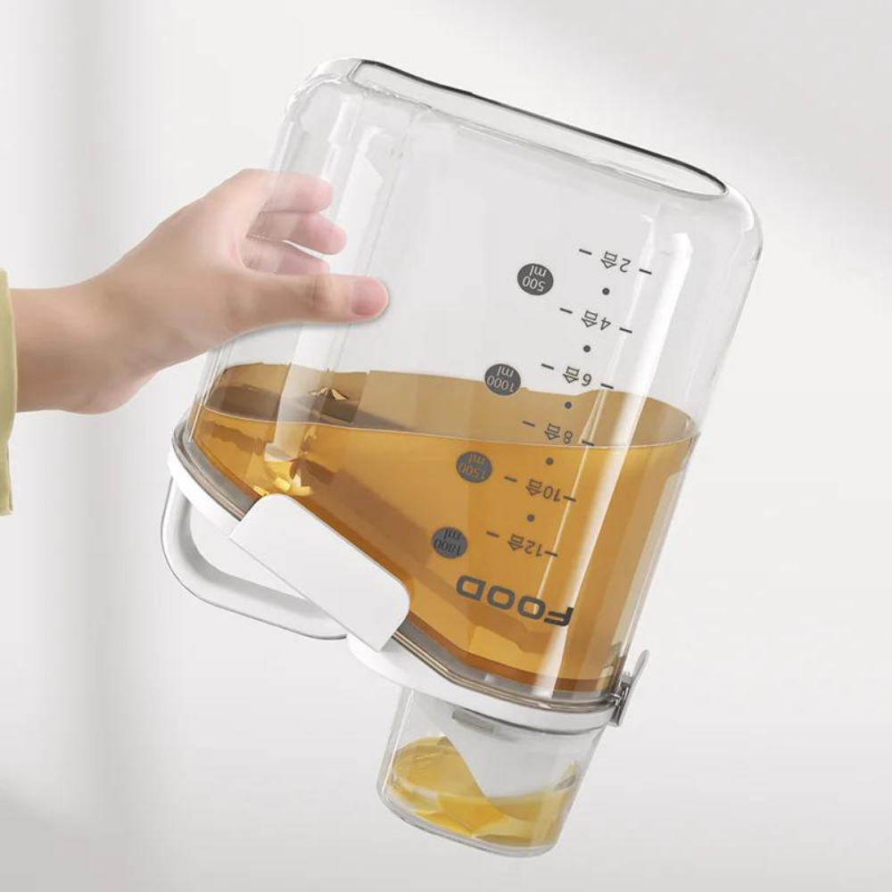 사료통 보관통 소형 휴대용 계량컵 4세대 1600mL : 건고강