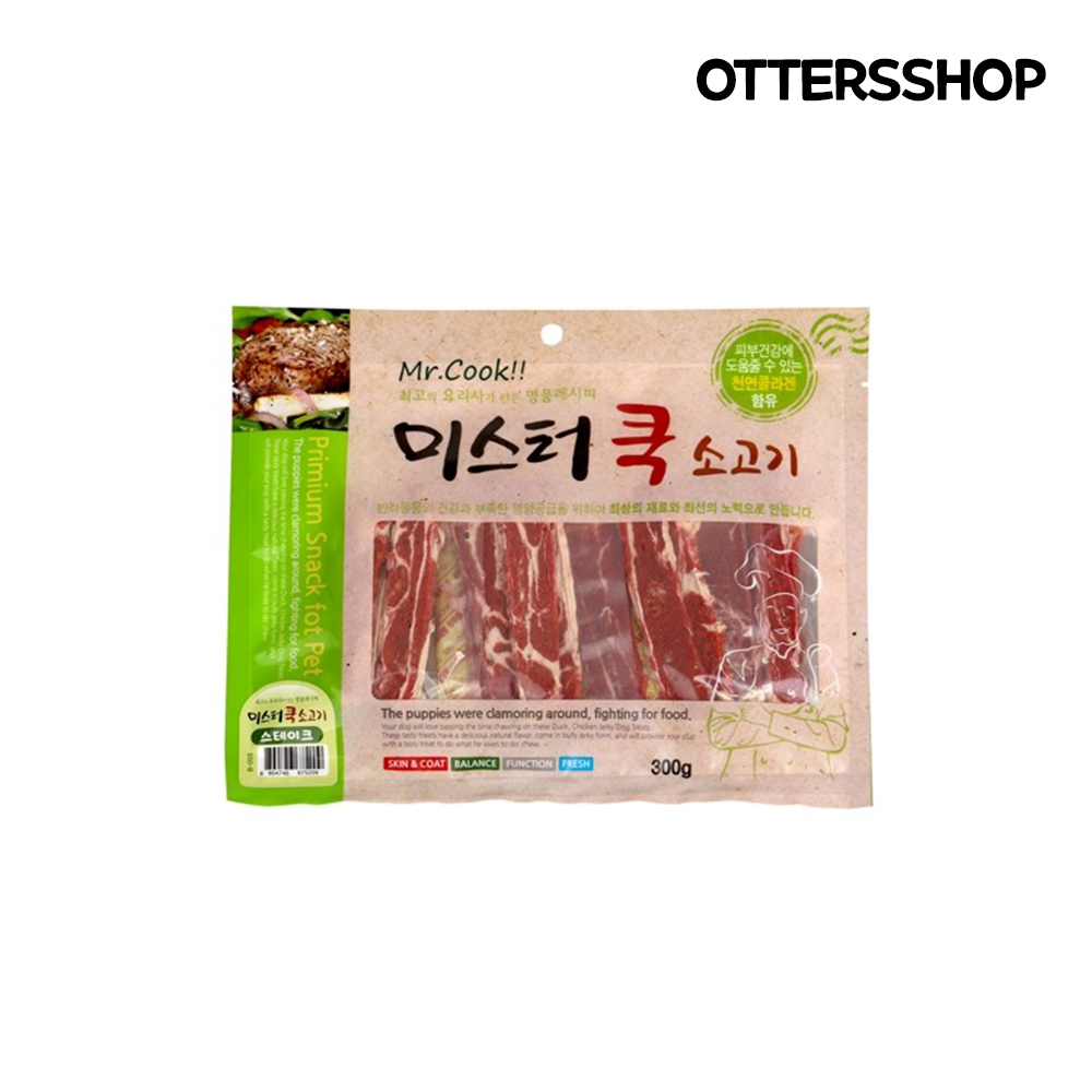 미스터쿡 강아지 반려견 노즈워크 간식 소고기 300g 큐브,슬라이스,스테이크,혼합 : 이웃집수달샵