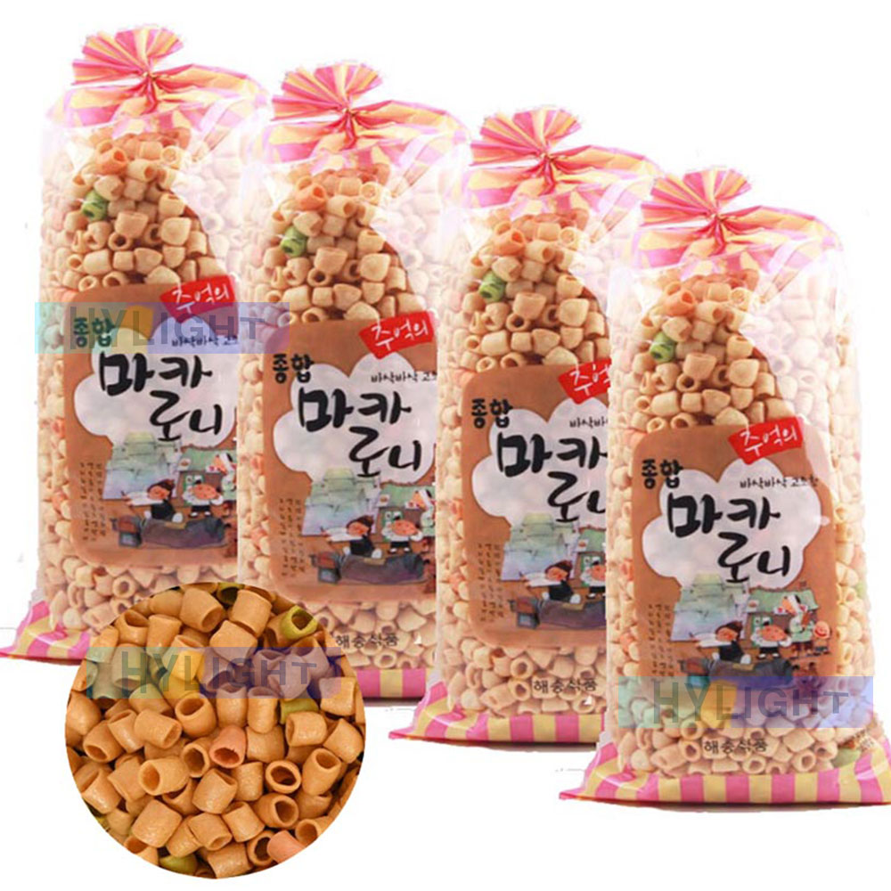 종합스넥,마카로니 과자 추억의 군것질 뻥튀기 320g  4봉 : 글로리스타GLORYSTAR