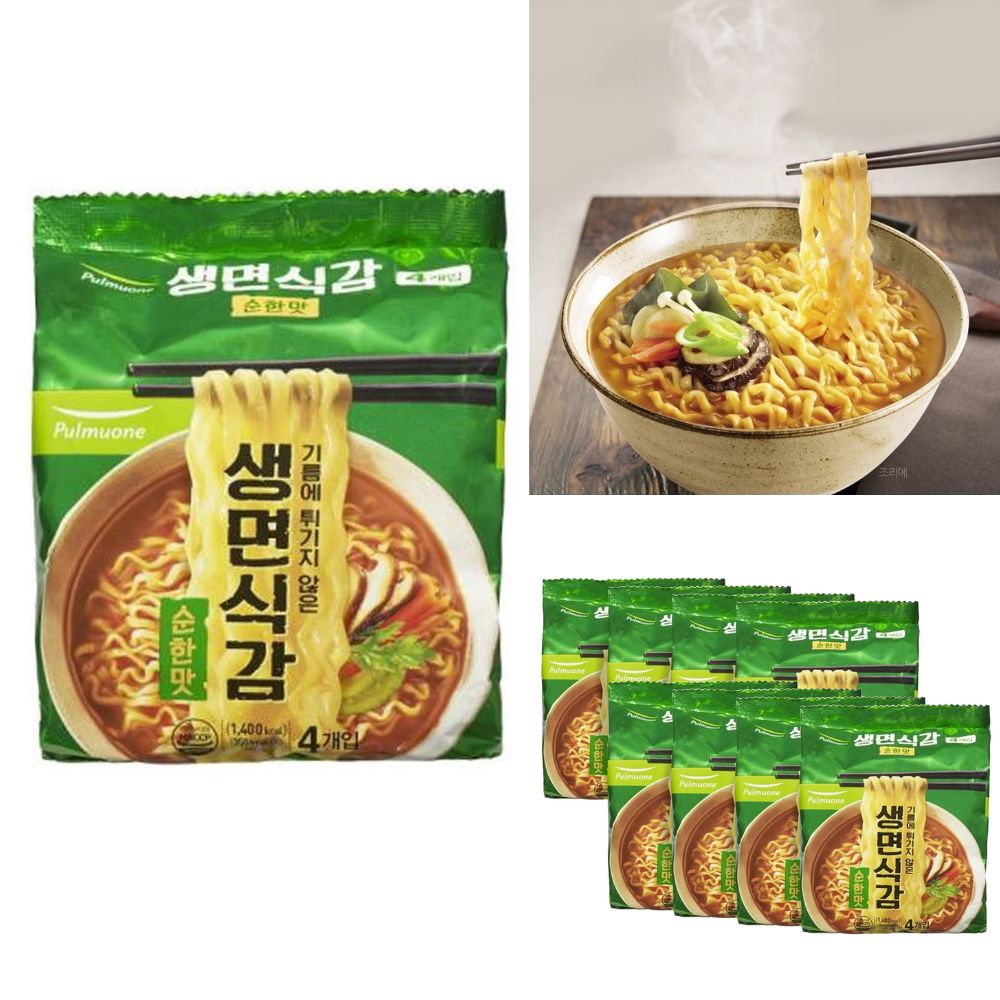 풀무원 생면식감 순한맛 97.4g x4 x8 멀티팩 대용량 저칼로리 쫄깃한 라면 개운한맛 : 슈거로프
