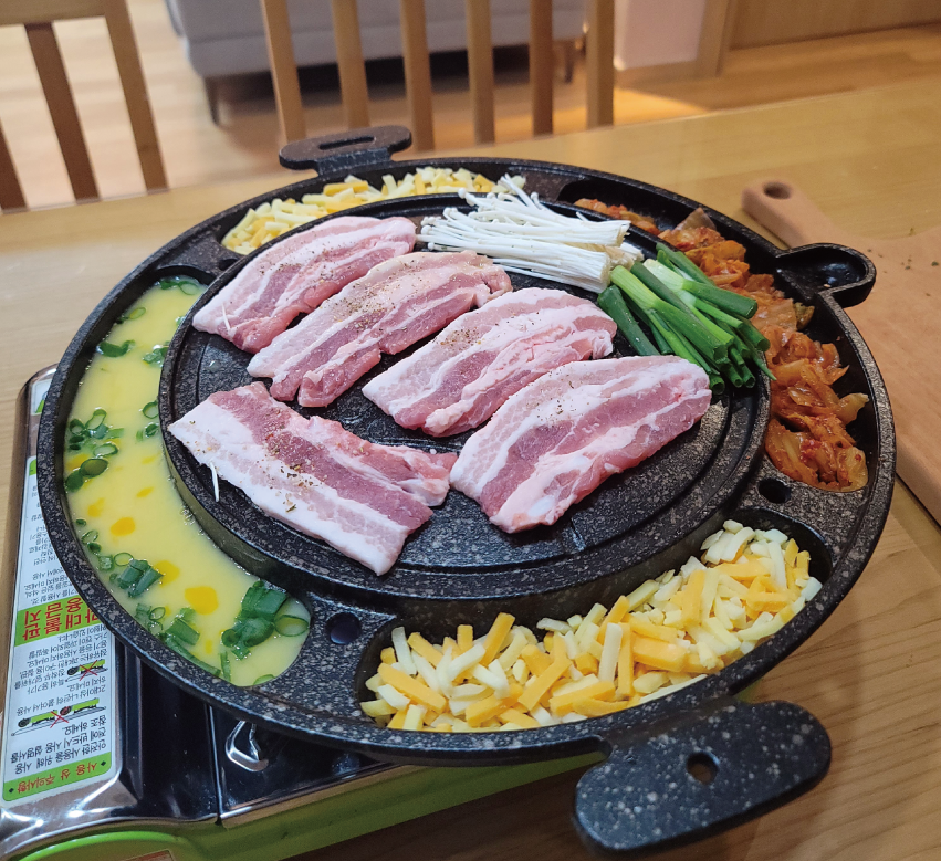 삼겹불판 다용도 구이팬 계란찜 고기 가스용 삼겹살 구이팬 : 남문종합주방