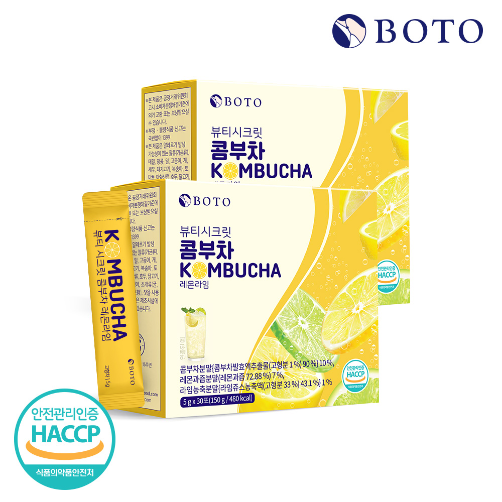 보뚜 뷰티시크릿 콤부차 레몬라임맛 30스틱입 x 2박스 : BOTO