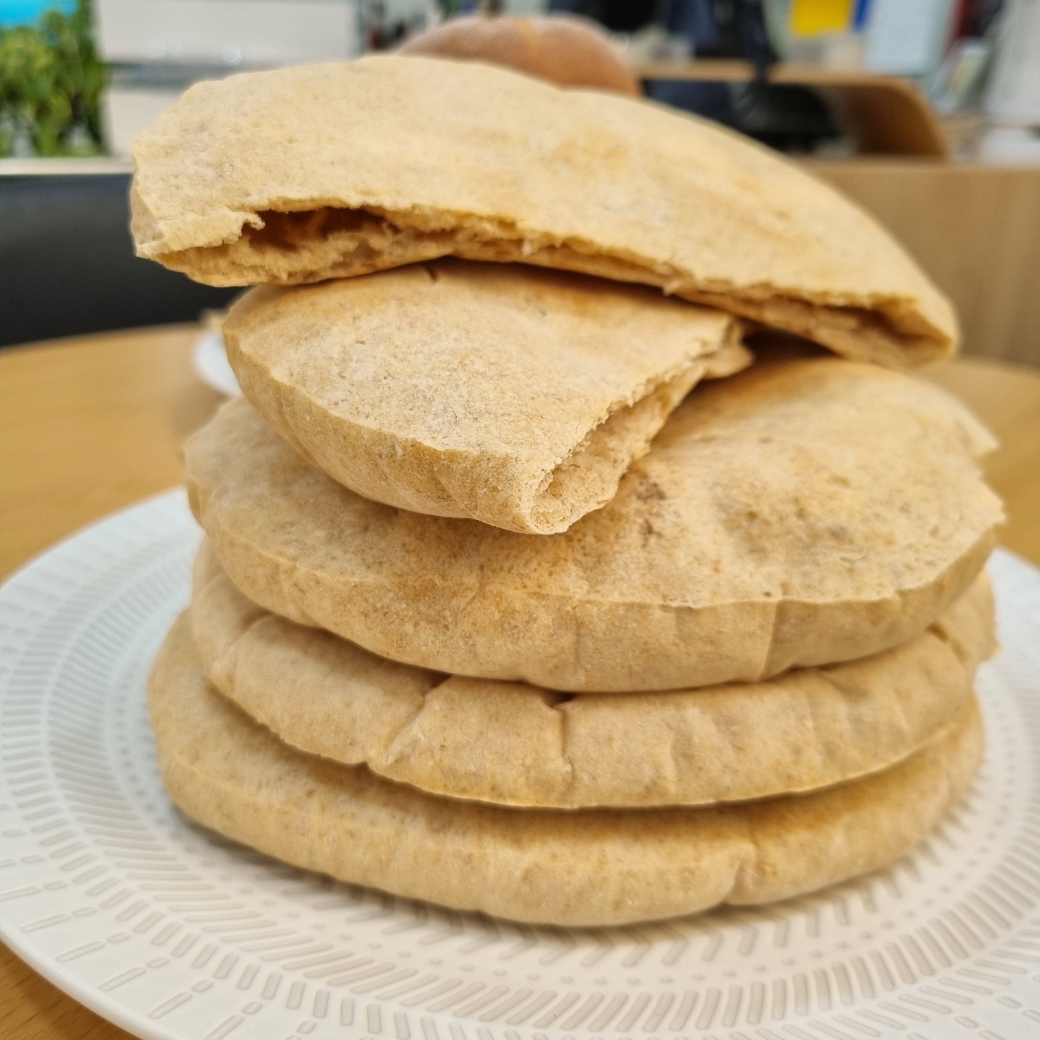 노밀가루 통밀 피타빵 포켓브레드 2장 무설탕 : 밥브레드 비건빵