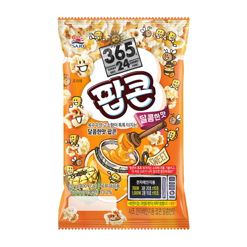 사조 팝콘 달콤한맛 80g, 12개 : 플로르채움