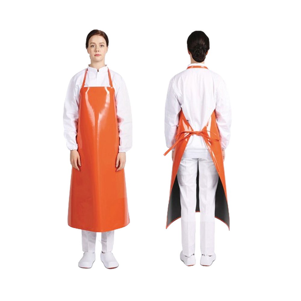 식당 주방 횟집 정육점 양면 방수 앞치마 7부 목끈형 : 올가운