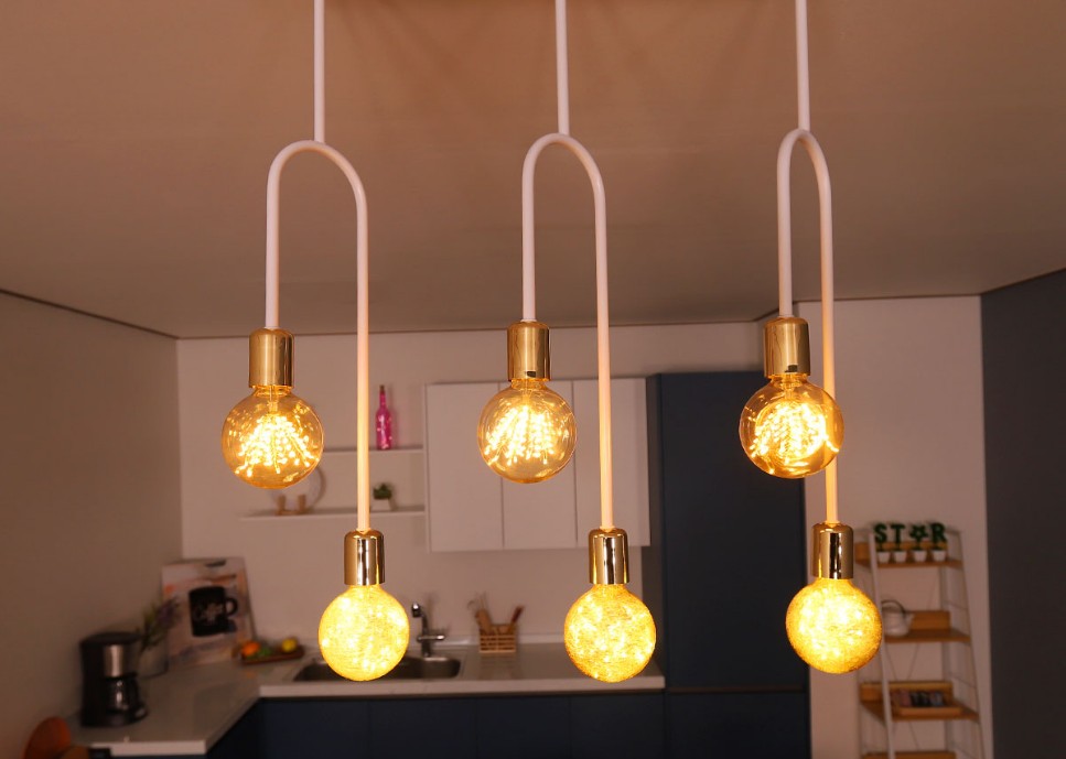 LED 인테리어 주방등 식탁등 홈카페 포인트 엔틱조명 펜션조명 6등 : 오로라 라이팅