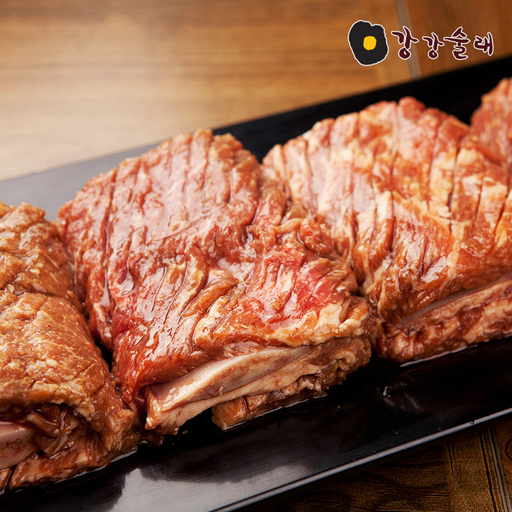 강강술래 홈채움 왕양념갈비 600g x 2팩 / 프리미엄 소갈비 간편음식 캠핑 : 강강술래
