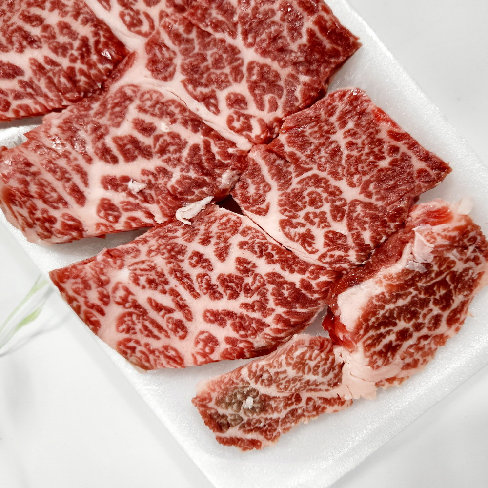 [양천구·화곡동 배달] 투뿔 선물용 눈꽃 마블링 채끝살 100g [경창 한우리축산] : 동네시장 장보기