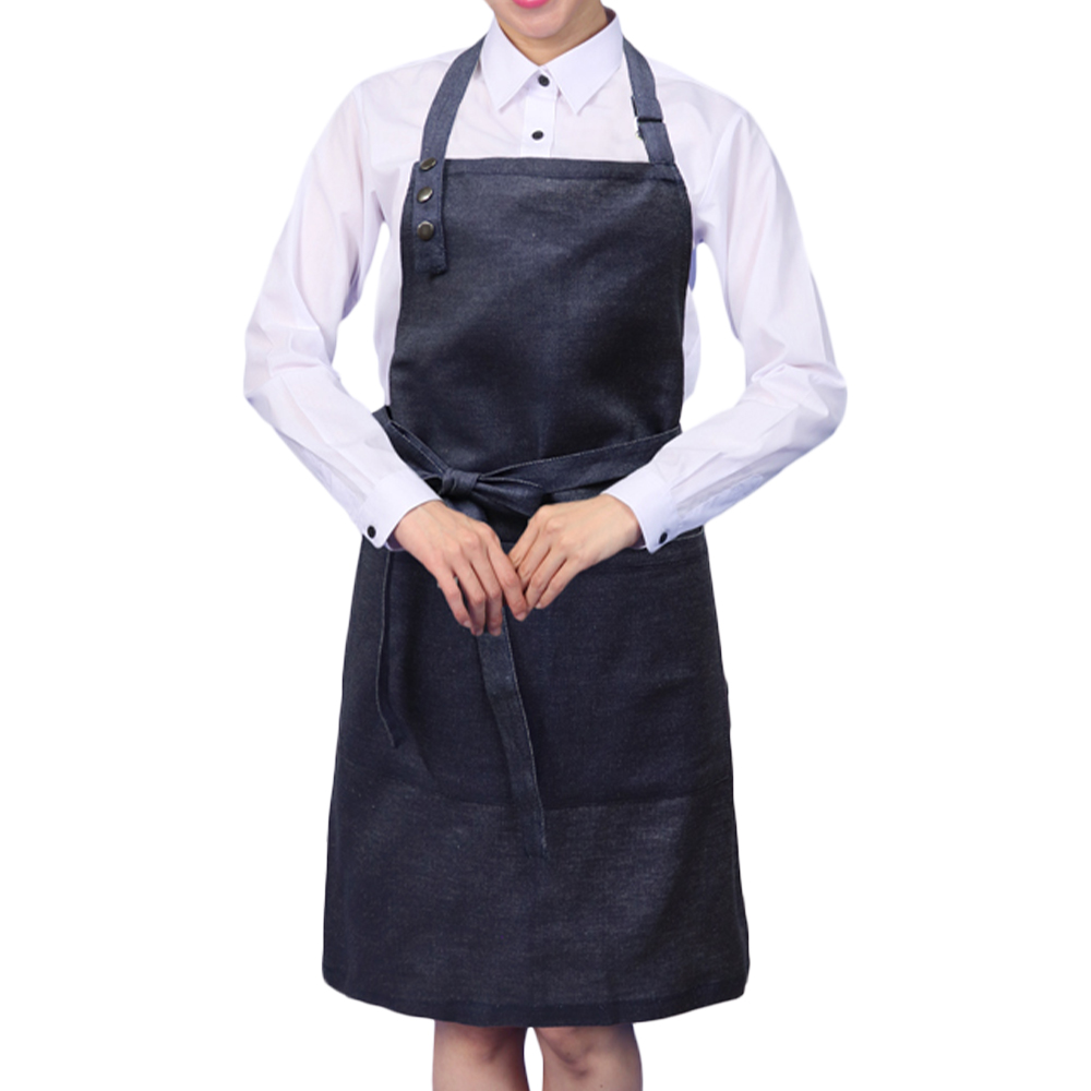 DAE310 카페 바리스타 공방 서빙 데님 앞치마 : 대박가운
