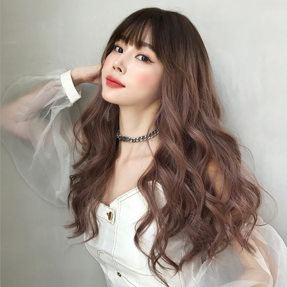 소피아 그레이스웨이브 펌 긴머리 통가발 여자가발 56cm + 가발액세서리 3종 셋트 : 하이유니 Hi-Yuni