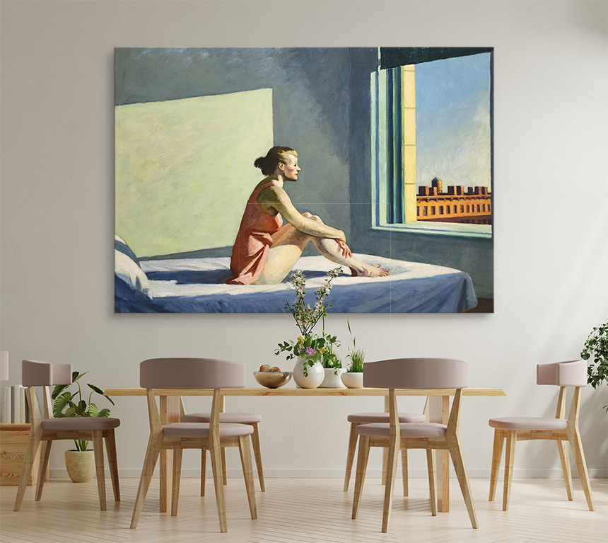 에드워드 호퍼 인테리어 명화 그림 Morning Sun 18호 70x50cm 캔버스액자 : 프레임아트