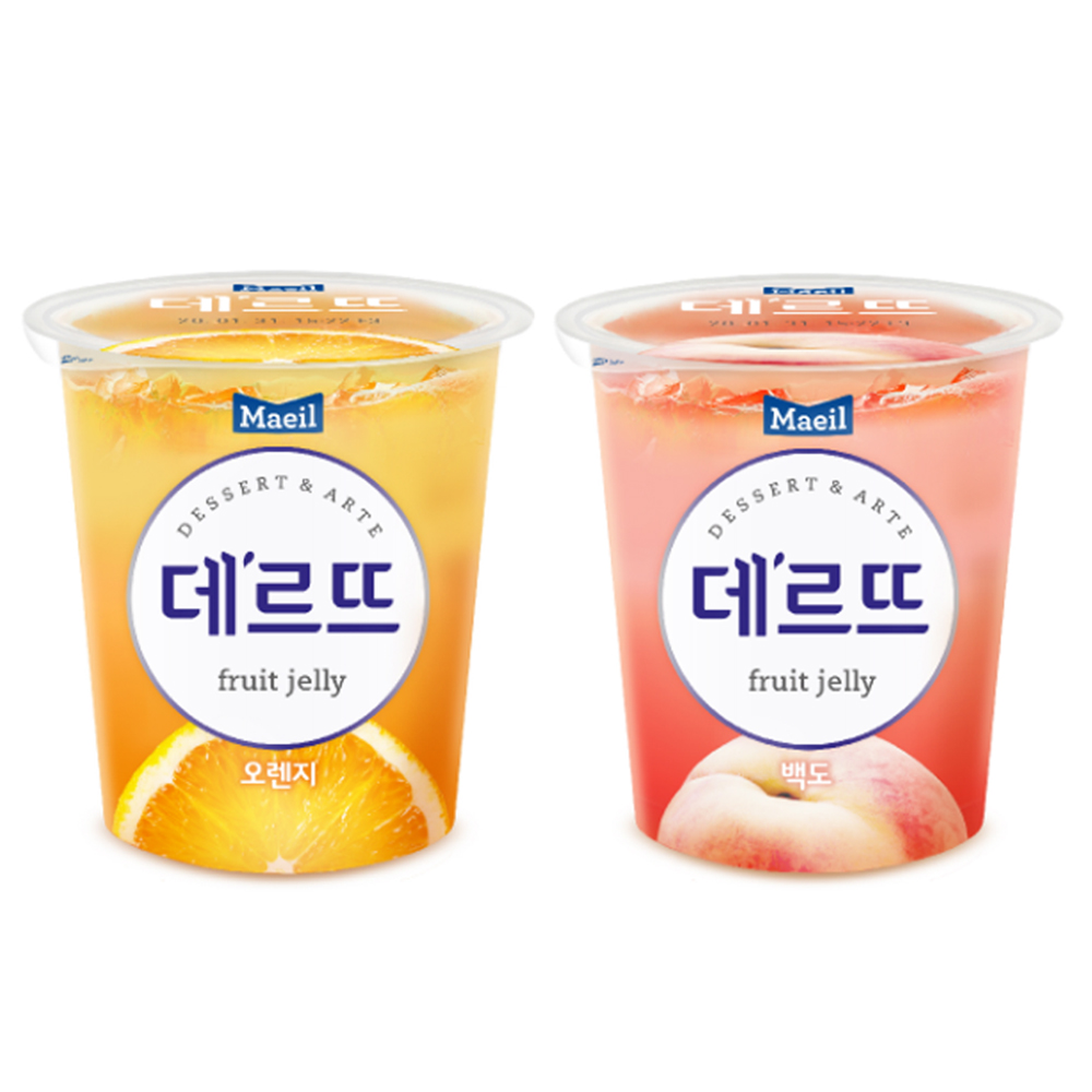 매일 데르뜨 과일젤리 2종 130g 오렌지 백도 : 쿠킹스토어