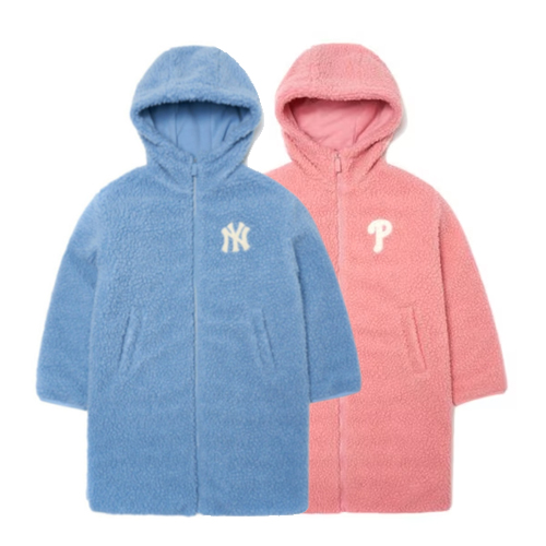 [MLB KIDS]  엠엘비 키즈 남여공용 메가로고 롱 후리스 다운 패딩 (7ADJF0216) : FACTORYOUTLET