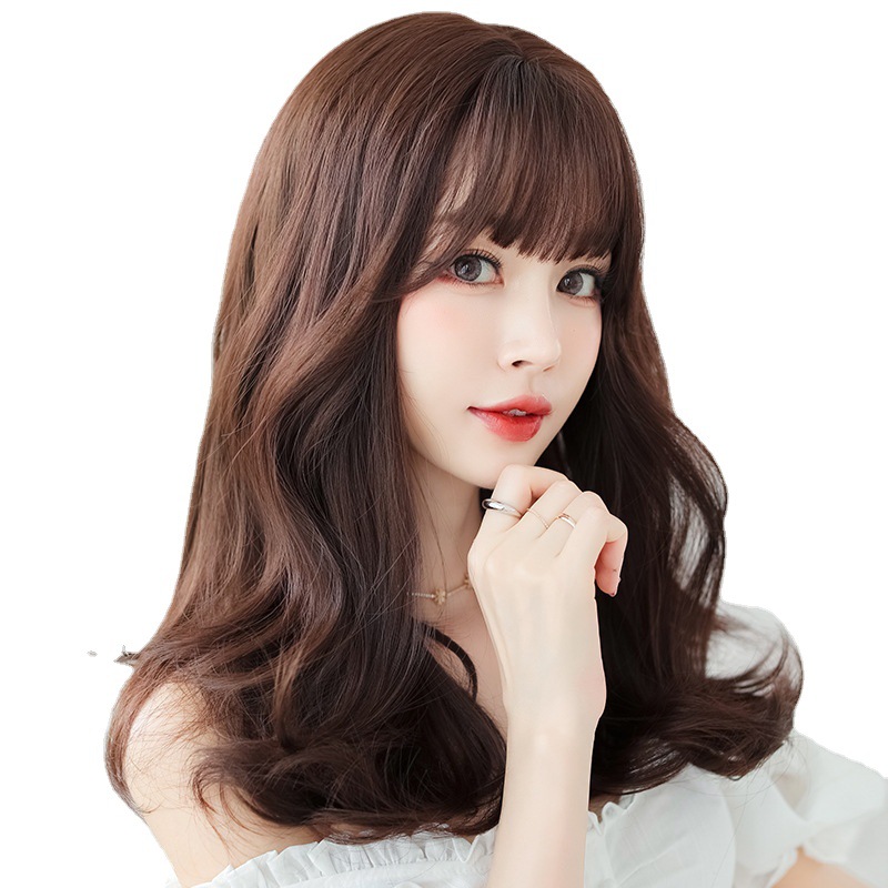 테레사 웨이브펌 긴머리 통가발 여자가발 50cm + 가발액세서리 3종 셋트 : 하이유니 Hi-Yuni