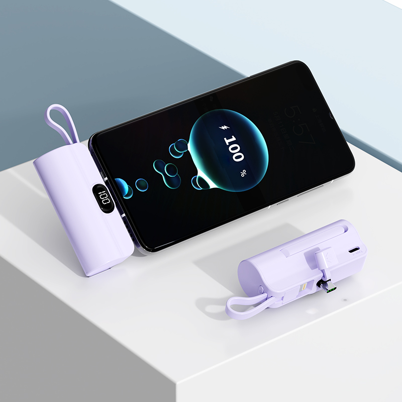 아우라 파워 보조배터리 5000mAh C타입with8핀 일체형 고속충전 AURA-PB5000 : 디지털웨이브