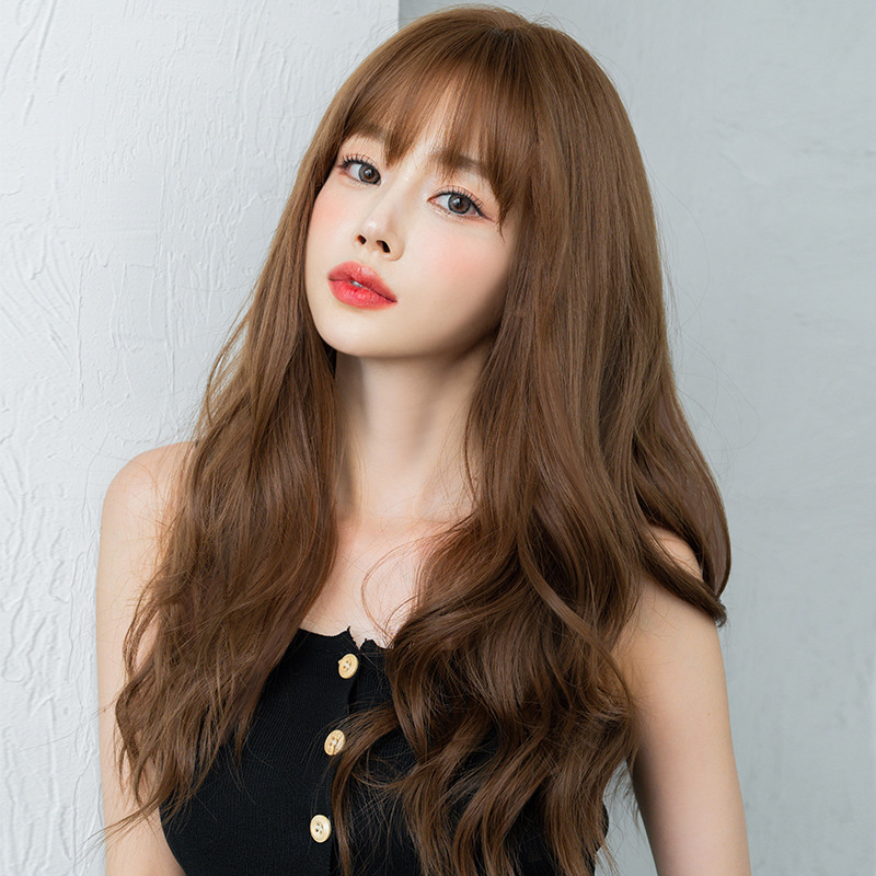 레나 웨이브펌 긴머리 통가발 여자가발 59cm + 가발액세서리 3종 셋트 : 하이유니 Hi-Yuni