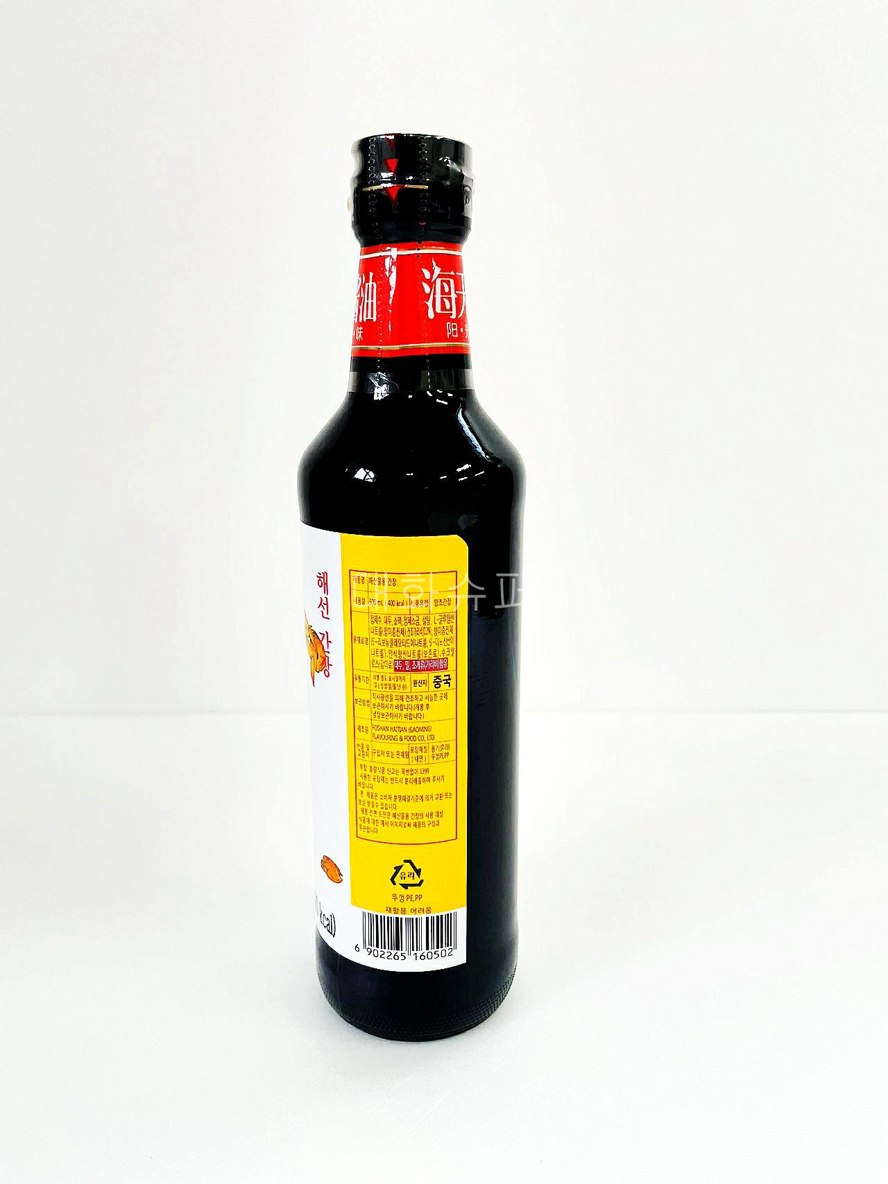 해천간장 해선간장 500ml 해산물용간장 중국간장 하이센장유 생추 : 행복마켓몰