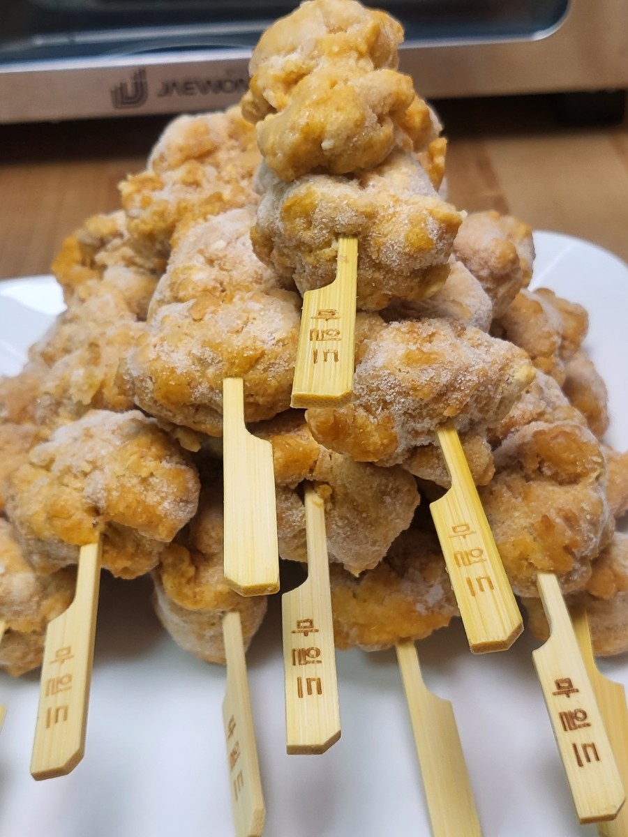 사세 통살 순살 치킨 닭 꼬치 튀김 마일드 1Kg (100g 10개) : 그린뭉