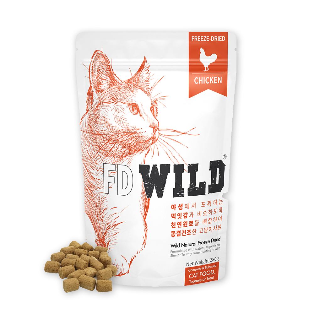 FD WILD 에프디 와일드 고양이 동결건조 사료 치킨 280g (대용량) : 펫월드몰