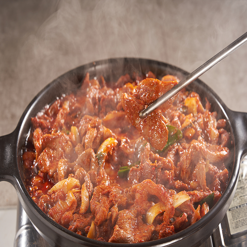 오리 불고기 주물럭 500g 1팩 국내산 다향오리 양념 맛있는 수제 밀키트 : 홈식탐