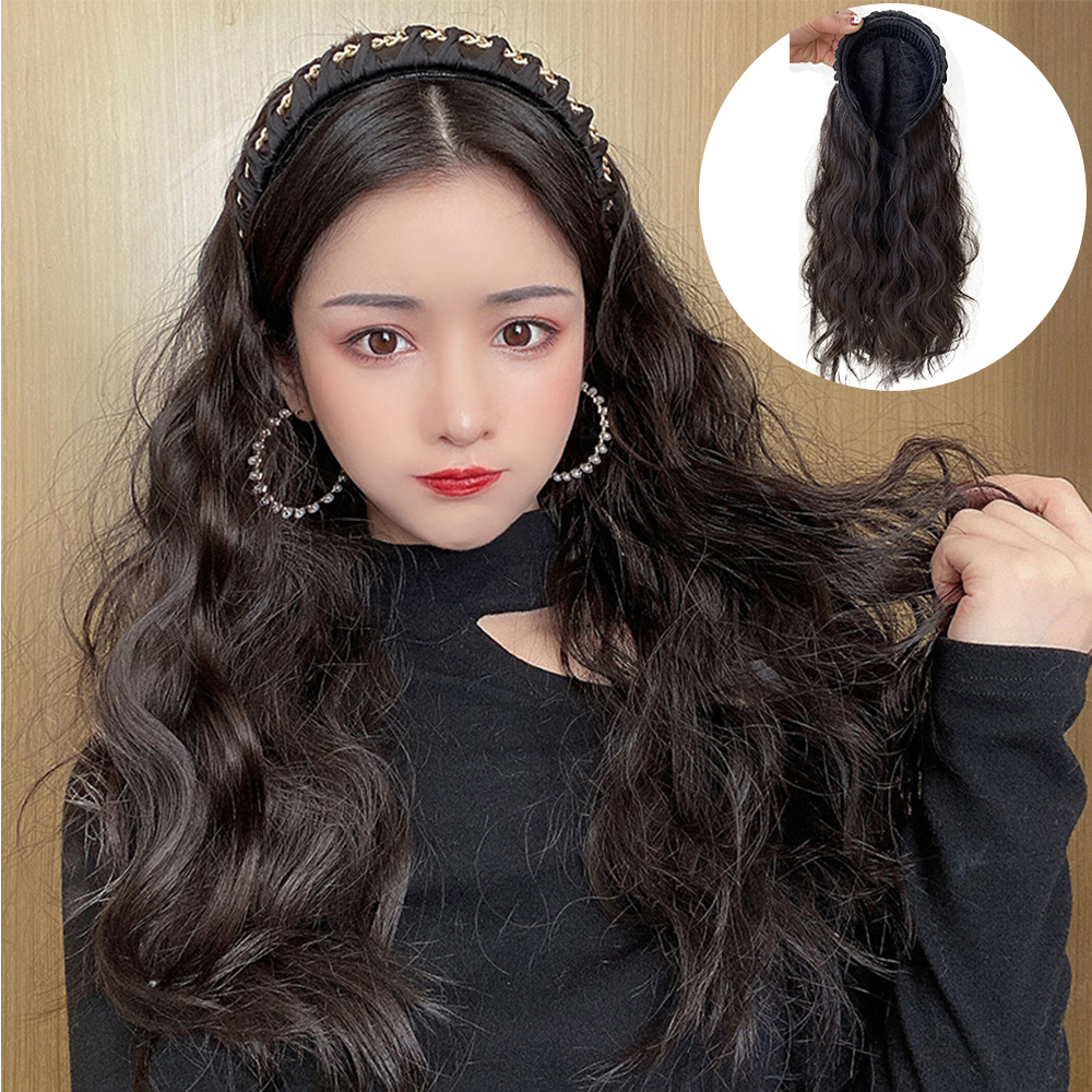 골드라인포인트 히피펌 머리띠 가발 56cm : 하이유니 Hi-Yuni