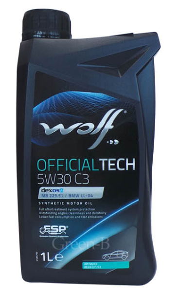울프 wolf OFFICIAL TECH 5W30 C3 LL III 합성엔진오일 : RPM모터스